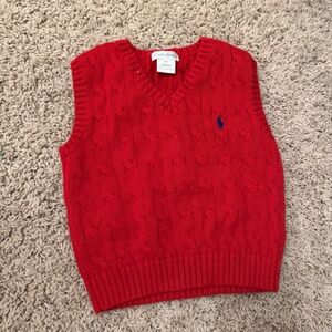 Polo Ralph Lauren Red Sweater Vest 24 mo